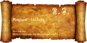 Magyar Hilda névjegykártya